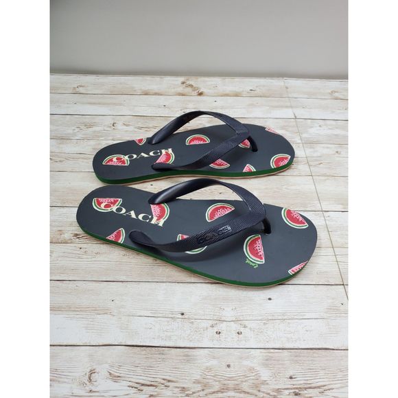 Coach Watermellon FlipFlops Size 9B - Picture 1 of 12